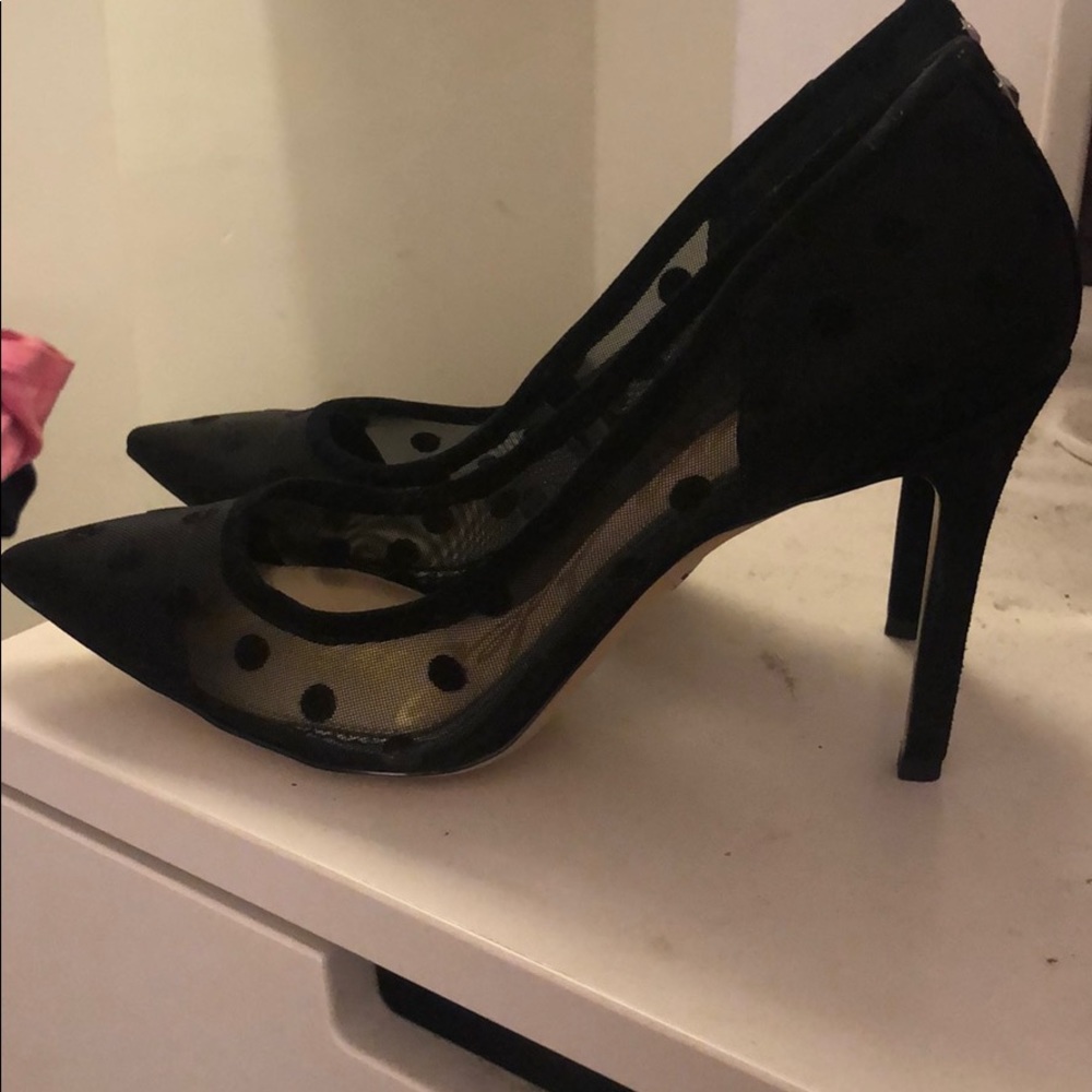 Sam Edelman Mesh Polka Dot Heels